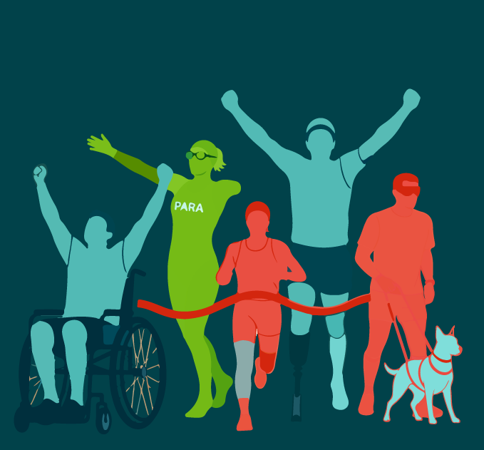 Paralympic celebration illustration